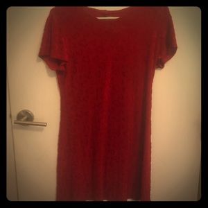 Vintage A line red heart dress